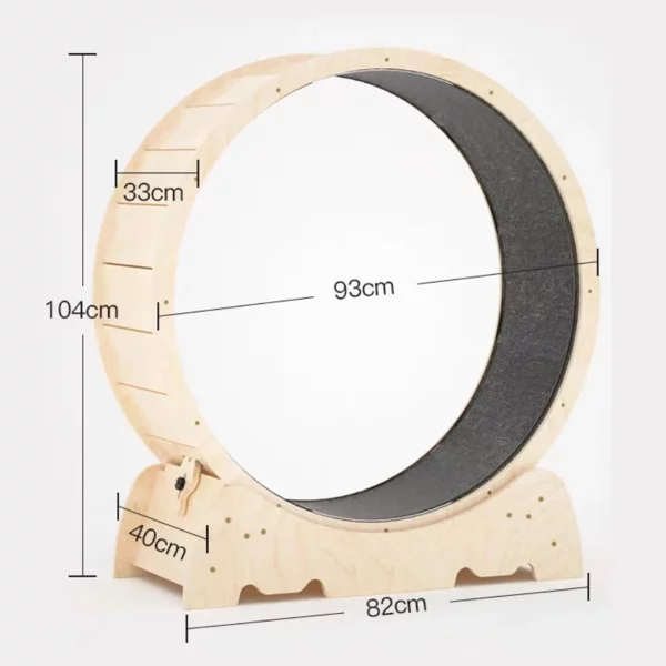 Roue à chat en bois pour entraînement